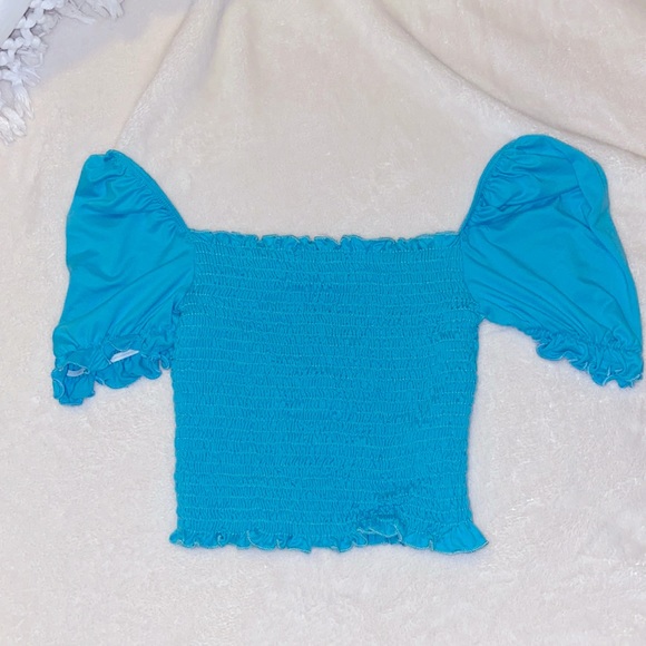 gaze Tops - Gaze DTLA XS smocked puff sleeve top